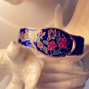 Vintage Cloisonné Clasp Bracelet